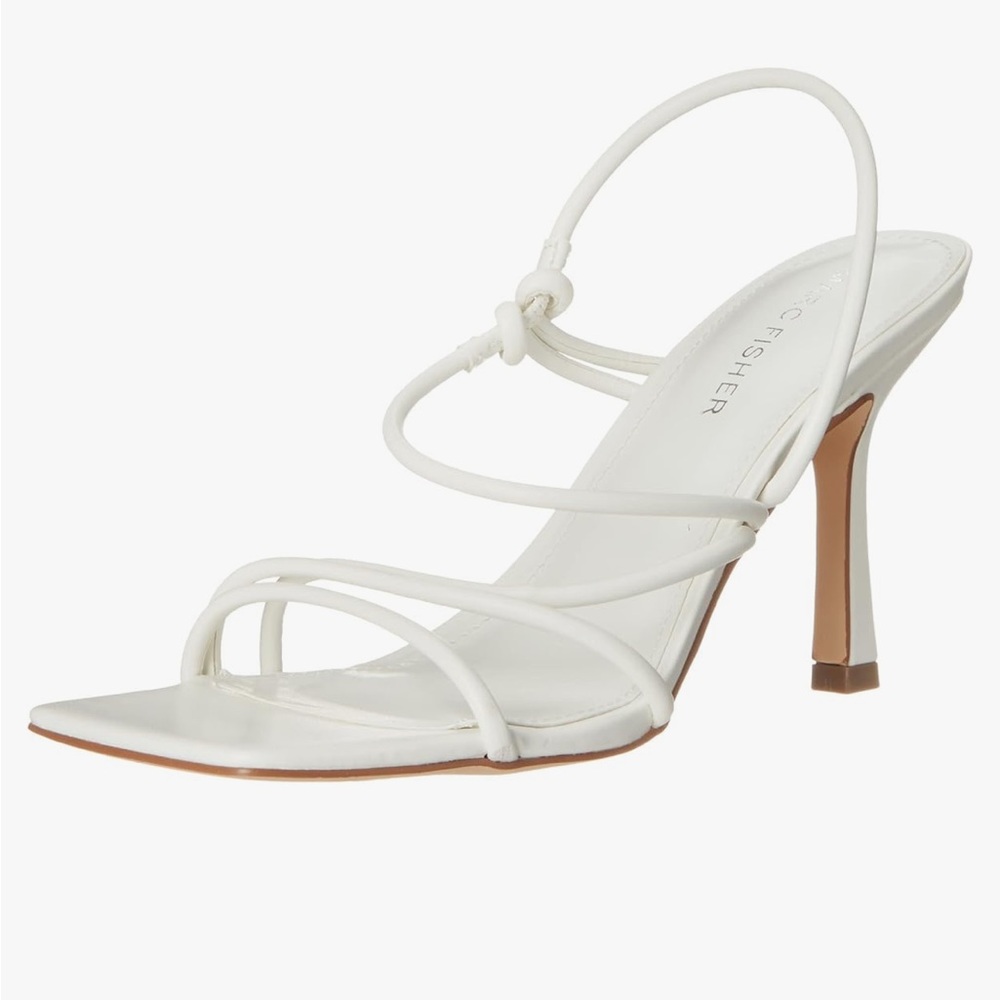 Marc Fisher Strappy Dareta Heel Sandals White Size 7.5